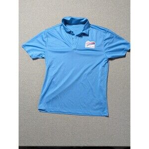 Port Authority Golf Shirt Medium Blue MLB Baseball 2024 Hall Of Fame Induction